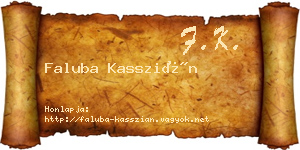 Faluba Kasszián névjegykártya